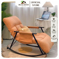 Ghế bập bênh lười thư giãn Relax Haven điều chỉnh 5 cấp độ, ghế bập bênh nệm sofa êm ái nhiều màu sắc/HCM
