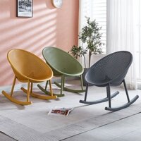 Ghế bập bênh nhựa phong cách Bắc Âu, ghế thư giãn tại nhà cho ban công