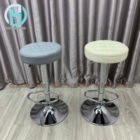 Ghế Bar, Ghế Trang Điểm, Ghế Ngồi Bàn Mẫu Tròn Múi Chân Bạc Cao