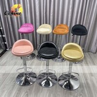 Ghế bar, GHế trang Điểm, Ghế Chụp Hình Bọc Da Cao cấp Phong các Nhỏ Gọn Mẫu Tựa Thấp ( Đủ Màu)