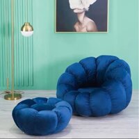 Ghế Bệt Ngồi Tựa Bí Ngô  ,có đôn Nệm Ngồi Bệt Dựa Lưng Dễ Chịu Siêu Êm, Dày Dặn, Giá rẻ BON BEDDING