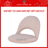 Ghế Bệt Tự Lưng Elip Xếp Gọn,Ghế đọc sách, thư giãn dạng trệt vải canvas thoáng khí không bị nóng khi sử dụng