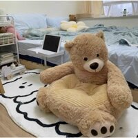 Ghế bệt tựa lưng cho bé hình thú gấu teddy đáng yêu vải nỉ nhung mềm ấm Dreamhomebedding