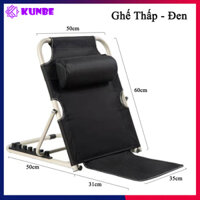 Ghế Bệt Tựa Lưng Thư Giãn KUNBE 5 Cấp Độ, Có Thể Gập Gọn Phù Hợp Cho Người Già Người Bệnh, Học Sinh, Nhân Viên Văn Phòng - Ghế Thấp - Đen
