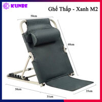 Ghế Bệt Tựa Lưng Thư Giãn KUNBE 5 Cấp Độ, Có Thể Gập Gọn Phù Hợp Cho Người Già Người Bệnh, Học Sinh, Nhân Viên Văn Phòng - Ghế Thấp - Xanh M2