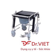 Ghế bô có bánh xe mặt nệm. Khung thép mạ Chrome bạc. Bô vuông. Có gác chân. GX-900