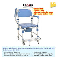 Ghế Bô Vệ Sinh Có Bánh xe, Có Gác Chân Lucass GX-200 (GX200)