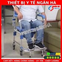 Ghế Bô Vệ Sinh Có Bánh Xe, Ghế tắm, Khung Nhôm Nhẹ, Đệm Da Có Gác Chân Lucass Gx-200