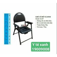 Ghế Bô Vệ Sinh Không Bánh Xe, Khung Sơn, Bô Vuông, Đệm Simili Lucass G-17 (G17) | Tiêu chuẩn Mỹ