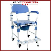 Ghế bô vệ sinh Lucass GX-200 (C200) 4 trong 1 dùng như xe lăn, ghế tắm, ghế bô vệ sinh, ghế ngồi