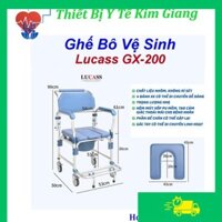 Ghế Bô Vệ Sinh Lucass GX-200 Hợp Kim Nhôm Có Thể Làm Ghế Tắm Xe Lăn