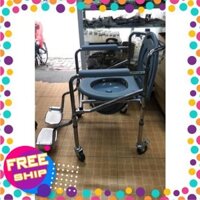 Ghế bô vệ sinh lucass GX300 có bánh xe, có để chân