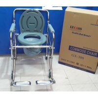 Ghế bô vệ sinh lucass GX300 có bánh xe, có để chân