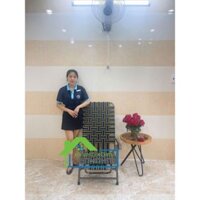 Ghế bố xếp dây đan nhỏ khung sắt CH1