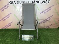 Ghế Bố Xếp Inox 201, Vải Lưới Textilen, Không Gác Chân Hoàng Việt - 70 x 55 x 33cm