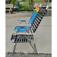 Ghế cafe dây nhựa khung inox_Võng Xếp Thảo Điều