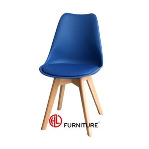 Ghế cafe lưng da chân gỗ CF 04