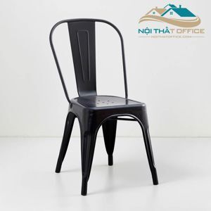 Ghế cafe sắt sơn tĩnh điện lưng vòm có nệm GCF031