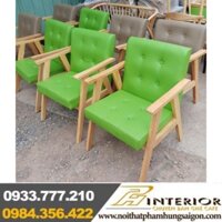 Ghế cafe sofa gỗ thanh lý