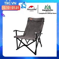Ghế cắm trại Campingmoon cắm trại dã ngoại du lịch xếp gọn tay cầm sang trọng glamping thoáng khí F-1003C-H A248 - Màu Xám