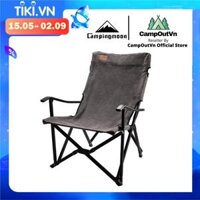 Ghế cắm trại campingmoon campoutvn cắm trại dã ngoại du lịch ghế câu cá xếp gọn tay cầm sang trọng glamping vài thoáng khí  F-1003C-H A248 - Màu Xám