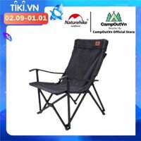 Ghế cắm trại campingmoon campoutvn cắm trại dã ngoại du lịch ghế câu cá xếp gọn tay cầm sang trọng glamping vài thoáng khí  F-1003C-H A248 - Màu Đen