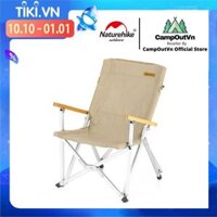 Ghế cắm trại Naturehike NH19JJ004 du lịch dã ngoại lưng tựa thư giãn tay gỗ khung nhôm vải chống rách thoáng khí A030 - Màu Khaki
