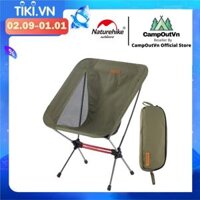 Ghế cắm trại naturehike campoutvn du lịch dã ngoại NH20JJ027 gấp gọn siêu nhẹ vải chống rách thoáng khí khung nhôm hợp kim A204 - Màu Xanh Bộ Đội