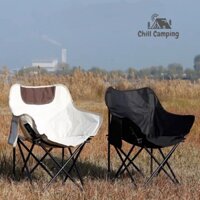 Ghế Camping mặt trăng gấp gọn khung nhôm cao cấp , ghế dã ngoại câu cá tựa lưng thư giãn chịu tải 130kg