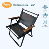 Ghế Camping Vải Lưới Tựa Lưng Tay Gỗ Cafe, Câu Cá, Du Lịch Dã Ngoại Giá Sỉ