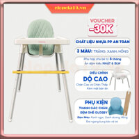 Ghế cao Babyhop cho bé, bàn ăn có đầu bàn, điều chỉnh 2 bước, 3 dây an toàn cho trẻ từ 6 tháng đến 3 tuổi