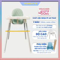 Ghế cao Babyhop cho bé, bàn ăn có đầu bàn, điều chỉnh 2 bước, 3 dây an toàn cho trẻ từ 6 tháng đến 3 tuổi