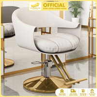 Ghế Cắt Tóc Nam Nữ Mâm Inox Cao Cấp, Thiết Kế Kiểu Dáng Tựa Lưng Sang Trọng, Chất Liệu Chắc Chắn, Độ Bền Cao