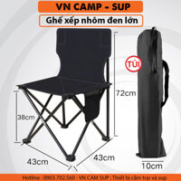 Ghế Câu Cá , Ghế cắm trại inox gấp gọn gàng, dễ sử dụng, màu sắc: đen