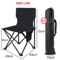 Ghế Câu Cá , Ghế cắm trại inox gấp gọn gàng, dễ sử dụng, màu sắc: đen