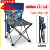 Ghế Câu Cá Mini Ghế Xếp Dã Ngoại Đa Năng Chịu Tải Tốt Vải Mềm Mại Ngồi Lâu Không Mỏi Không Cần Lắp Tiện Lợi