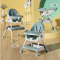 Ghế cho bé ăn dặm cao cấp 3 tư thế mẫu mới có bánh xe gấp gọn ngả lưng E-560