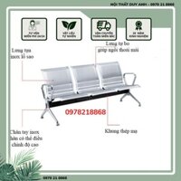 Ghế Chờ Bệnh Viện Inox 3 Chỗ DA-GBC303-3C Cao Cấp