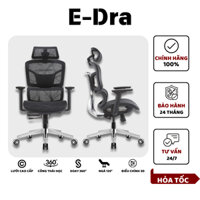 Ghế Công Thái Học E-DRA EEC223 | Ghế Xoay 360 Độ Có Đệm Đầu, Lưới Cao Cấp Tay Kê Điều Chỉnh 3D