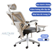 Ghế Công Thái Học Xoay Văn Phòng CTH-27 Có Tựa Đầu, Gác Chân, Ngả Lưng 150 độ Cao Cấp