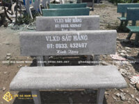 Ghế đá công viên màu xám