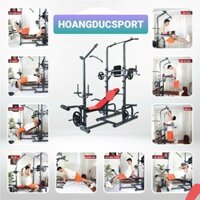 Ghế đa năng kèm xà đơn xà kép hoangducsport chính hãng (chưa kèm theo tạ và đòn xuki )