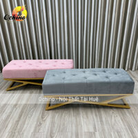 Ghế dài phòng khách, ghế Băng Chờ chân vàng sang chảnh 1m2 (hàng Có Sẵn)