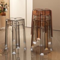 Ghế đẩu acrylic trong suốt Ghế nhựa hộ gia đình Ghế đẩu nhỏ dày