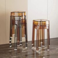 Ghế đẩu acrylic trong suốt Internet Ghế người nổi tiếng Ghế nhựa Trang chủ Dày Ghế đẩu nhỏ Đơn giản