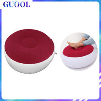 Ghế đẩu bơm hơi GUOOL Ghế chân giải trí để cắm trại 24x13 "Đỏ