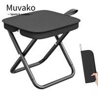 Ghế đẩu bút chì MUVAKO, Ghế câu cá siêu nhẹ chịu lực mạnh mẽ, Ghế gấp chống mài mòn di động Đi bộ đường dài