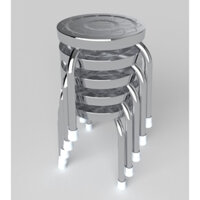 Ghế đẩu inox thấp, Ghế inox cao cấp