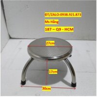Ghế Đẩu Lùn Inox Để Nhà Tắm Nhà Bếp Cao 17cm