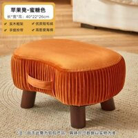 Ghế Đẩu Nhỏ Bằng Gỗ Trơn Hình Quả Táo Sáng Tạo Thời Trang Cho Trẻ Em